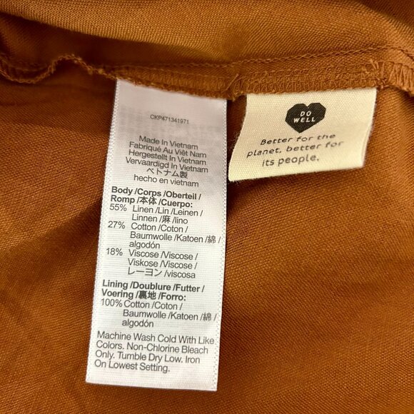 NWT! Madewell S6 Seamed Puff-Sleeve Midi Dress in Warm Coffee - Picture 7 of 7